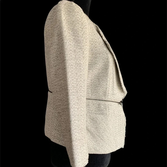 Classiques Entier Fringe Tweed Open Front Blazer - Picture 2 of 13